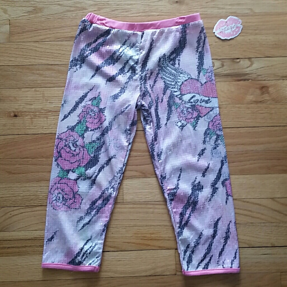 Lipstik Girls NWT Pink Sequin Leggings Pants